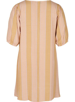 Viscose jurk met print en v-hals, Apple Cinnamon AOP, Packshot image number 1