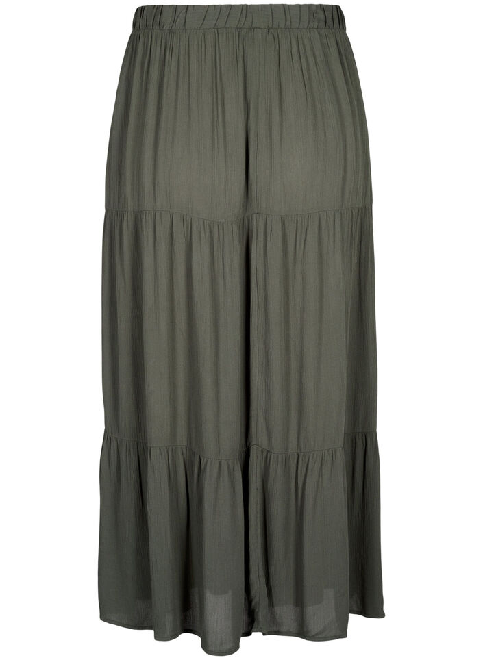 Jupe longue &agrave; taille &eacute;lastiqu&eacute;e, Vert, Packshot image number 1