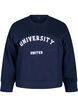 Sweatshirt met verhoogde tekstdesign, Blauw, Packshot image number 0