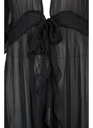 Strand kimono met korte mouwen, Black, Packshot image number 2