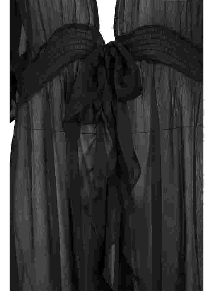 Strand kimono met korte mouwen, Black, Packshot image number 2
