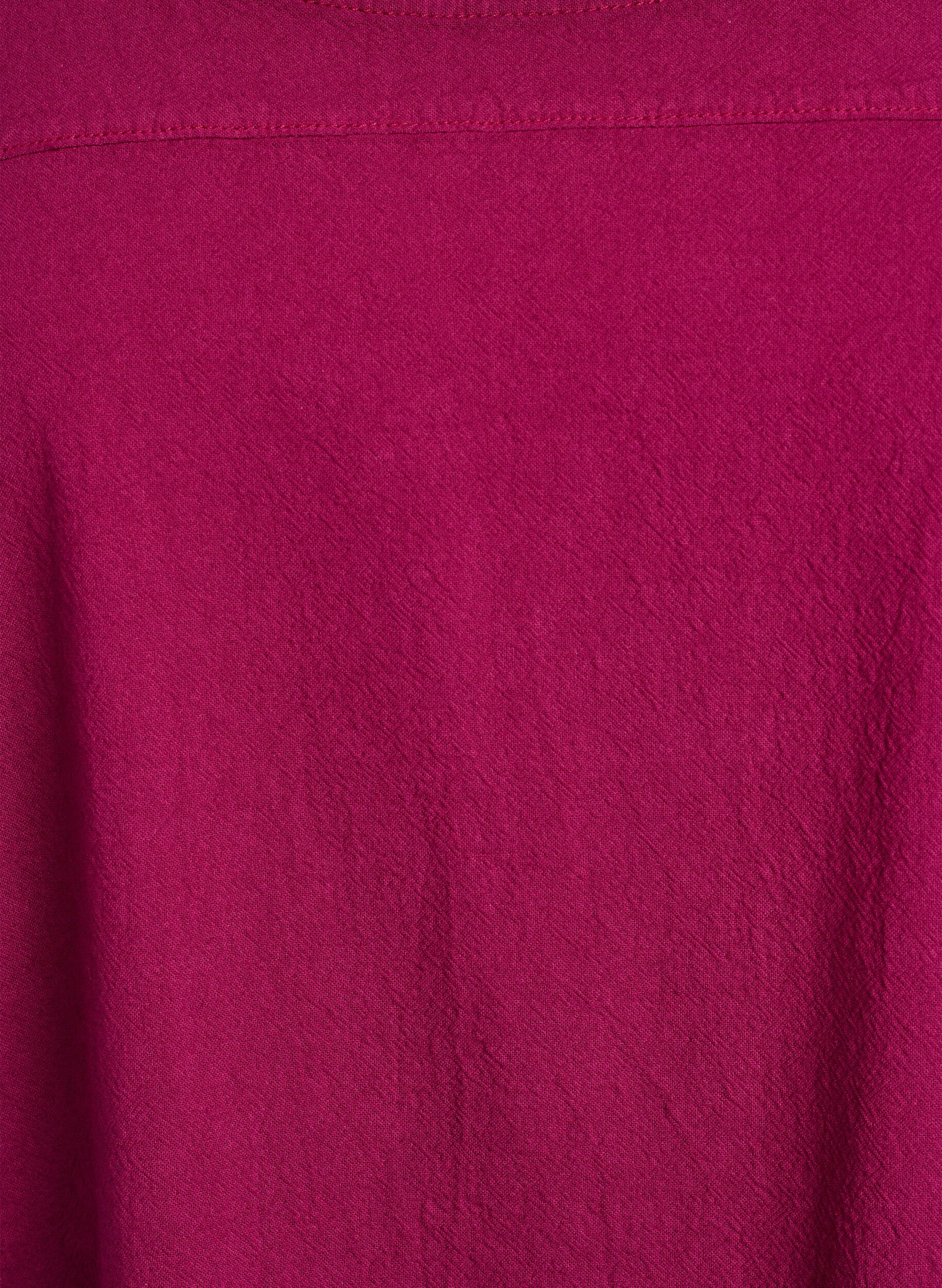 ZizziRobe en coton &agrave; manches courtes, Bordeaux, Packshot image number 2