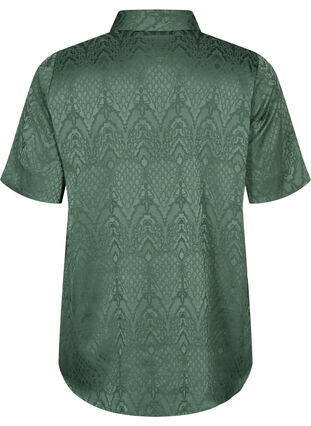 Chemise longue avec motif texturé, Duck Green, Packshot image number 1