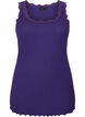 Top met kant, Paars, Packshot image number 0