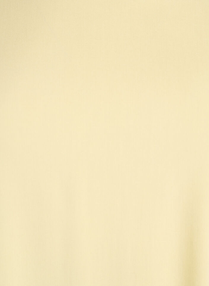 Geweven blouse met korte mouwen en ronde hals, Geel, Packshot image number 2