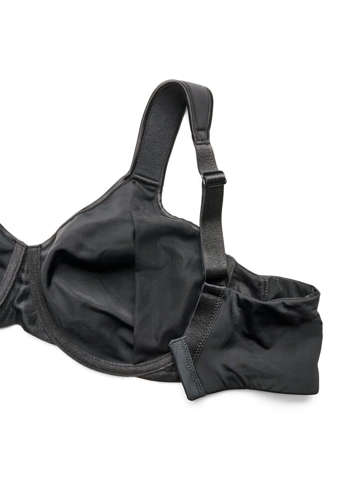 Minimizer-bh met gewatteerde bandjes, Zwart, Packshot image number 3