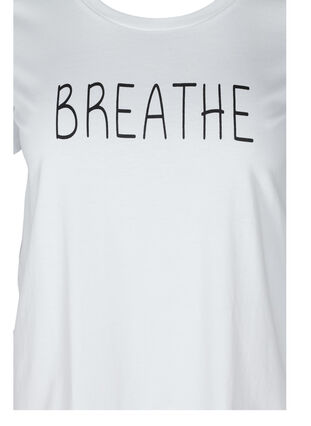 T-shirt met print, Br White BREATHE, Packshot image number 2