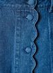 A-lijn denimrok met golvende knoopsluiting, Blauw, Packshot image number 2