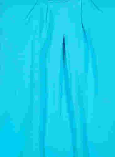 Top en coton avec col rond et bordure en dentelle, Blue Atoll, Packshot image number 2