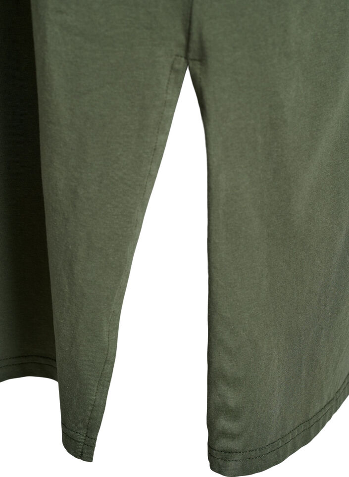 Midi T-shirt jurk met V-hals, 2151, Packshot image number 3