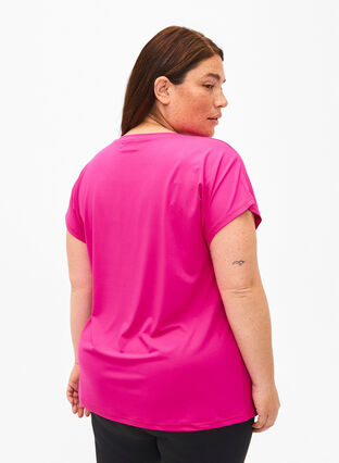 Trainings T-shirt met korte mouwen, Neon Pink Glo, Model image number 1