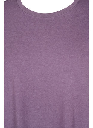 Chemise de nuit en t-shirt mélangé à manches courtes, Vintage Violet Mel., Packshot image number 2