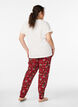 Pantalon de pyjama en coton avec imprim&eacute;, Rouge, Model image number 1