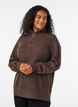 Pull en tricot avec col haut et fermeture &eacute;clair, Marron, Model image number 0