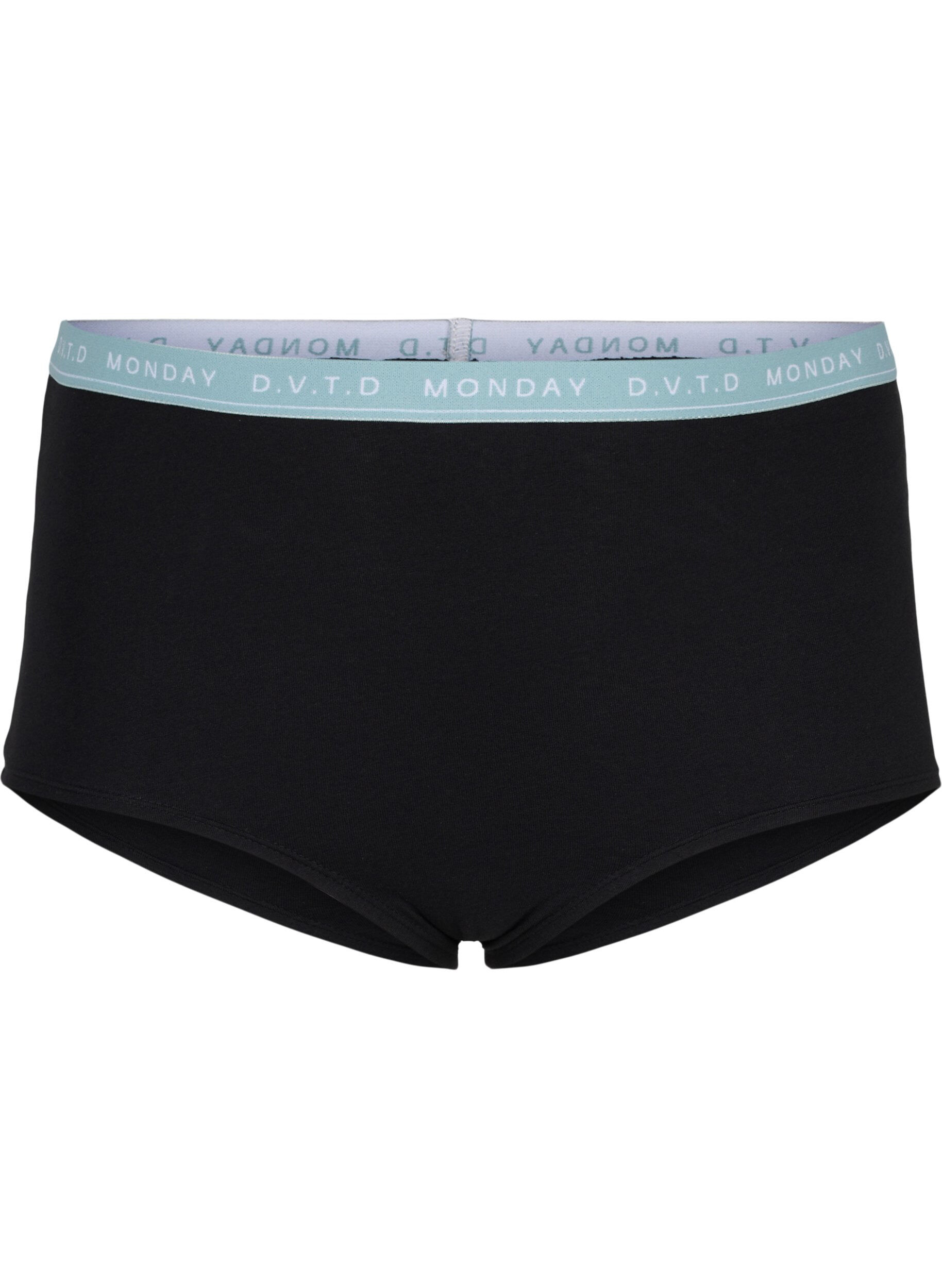 Zizzi Pack de 7 hipsters de Cotton avec inscription des jours de la semaine, Multi Pastel Pack, Packshot image number 2