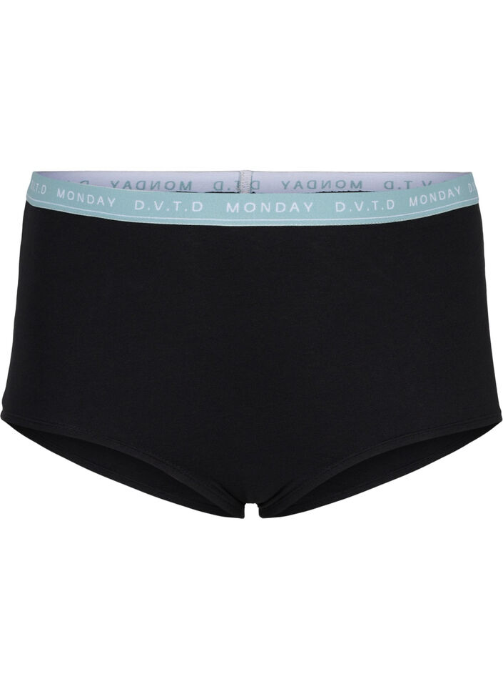 Pack de 7 hipsters de Cotton avec inscription des jours de la semaine, Multi Pastel Pack, Packshot image number 2