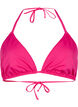 Haut de bikini forme triangle de couleur unie, Rose, Packshot image number 0