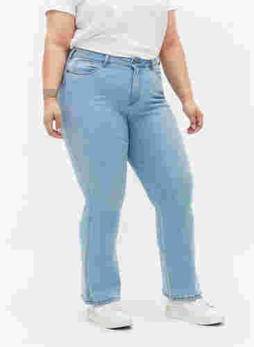 Jeans bootcut Ellen à taille haute, Ex Lgt Blue, Model image number 2