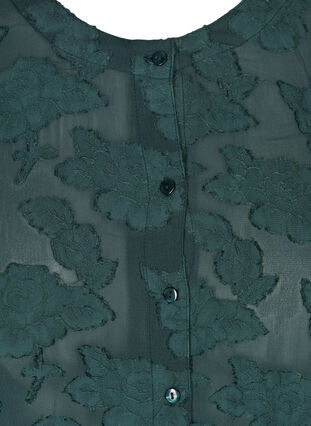 Transparante blouse met patroon, Darkest Spruce, Packshot image number 2