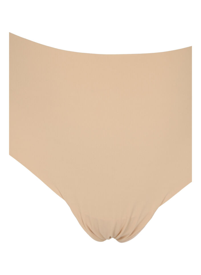 Set van 2 naadloze g-strings, Beige, Packshot image number 2