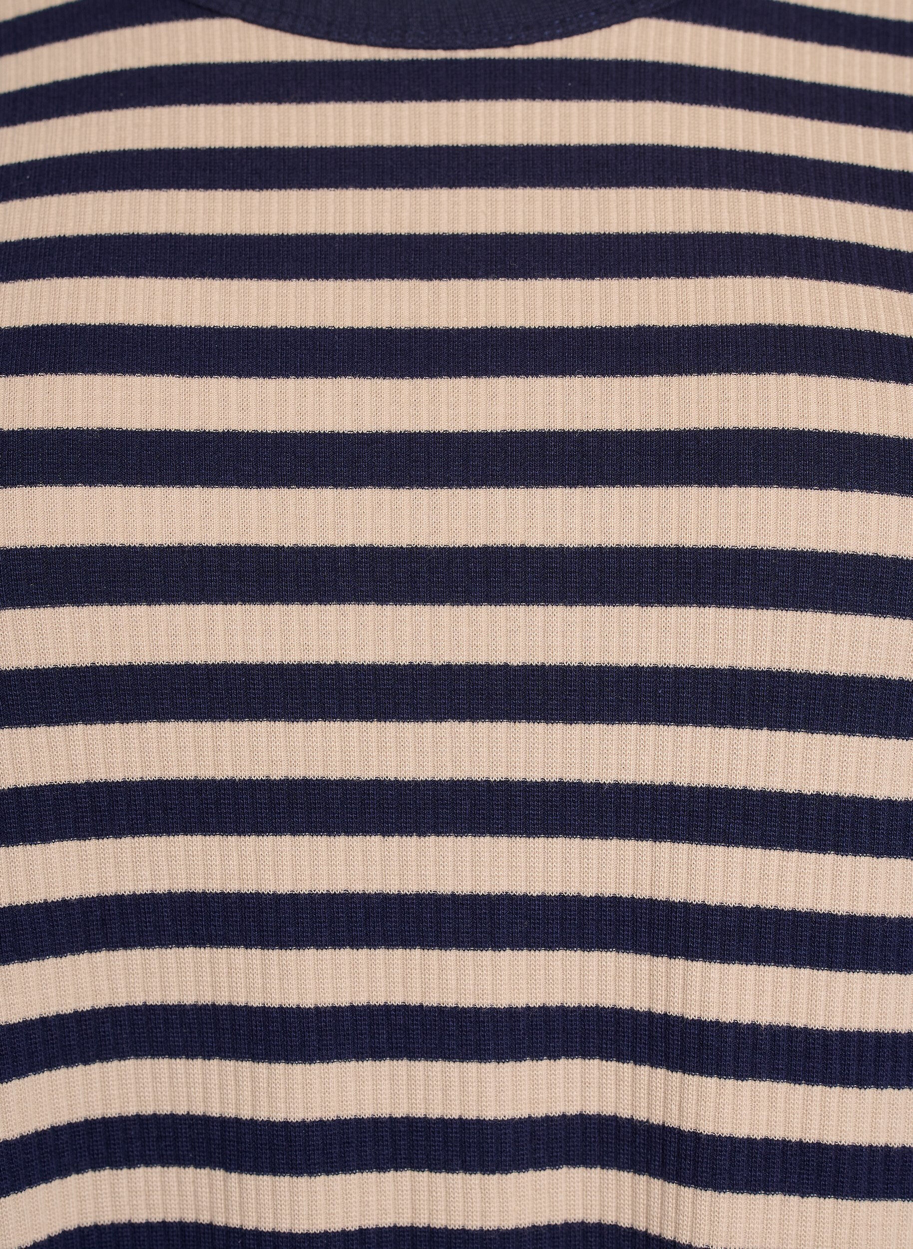 ZizziGestreepte blouse met lange mouwen, Beige, Packshot image number 2