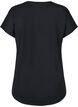 Sportief t-shirt met korte mouwen en v-hals, Zwart, Packshot image number 1