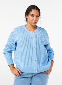 Cardigan Long Pour Femme Grande Taille Zizzi - Taille 42 à 60 - En Polyester Recyclé, Avec Poches