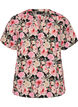 Blouse met korte mouwen en v-halslijn, Roze, Packshot image number 0