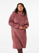Gebreide jurk met col, Rood, Model image number 0