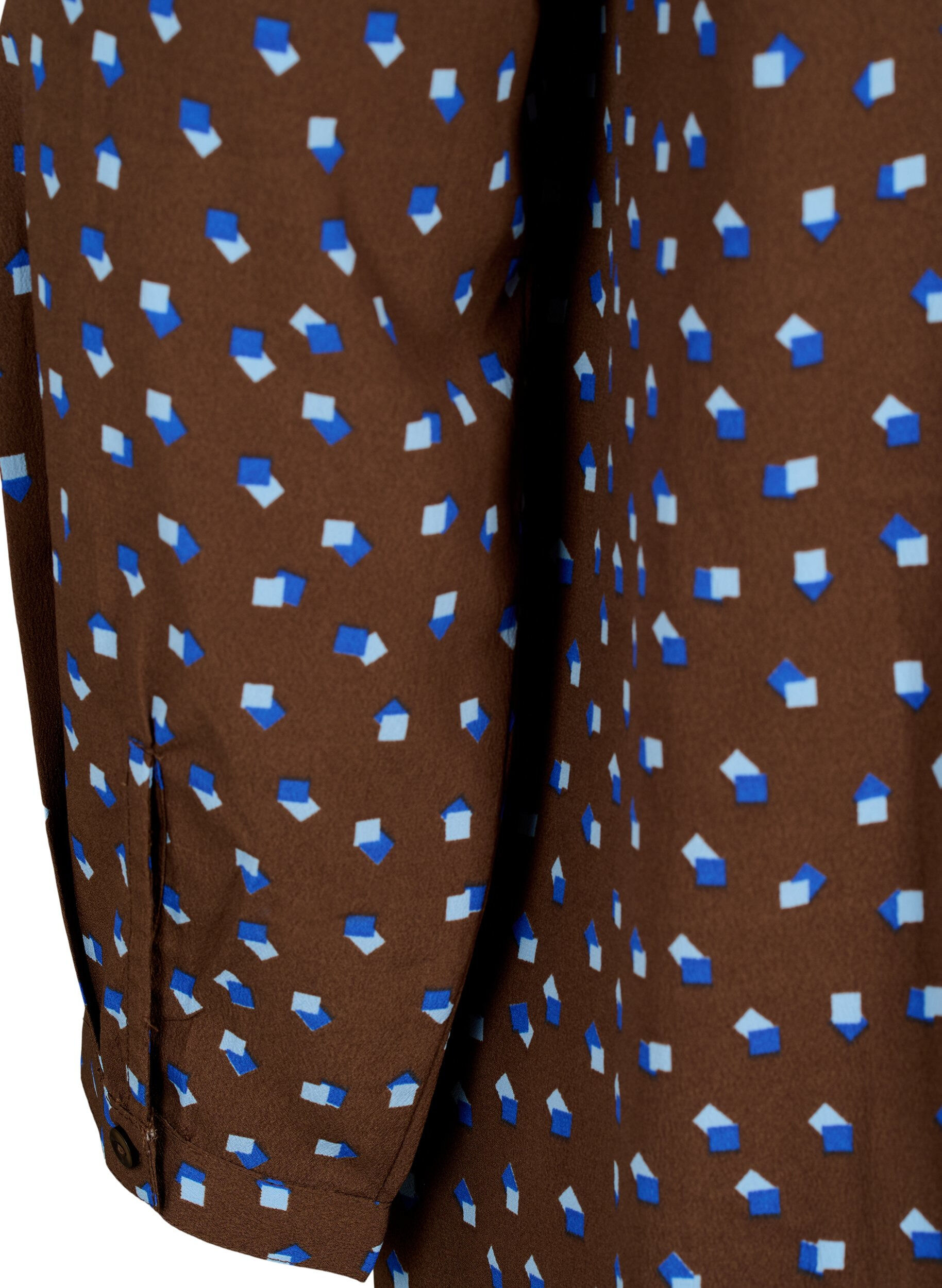 ZizziFLASH - Gestippelde tuniek met lange mouwen, Chicory Coffee AOP, Packshot image number 4