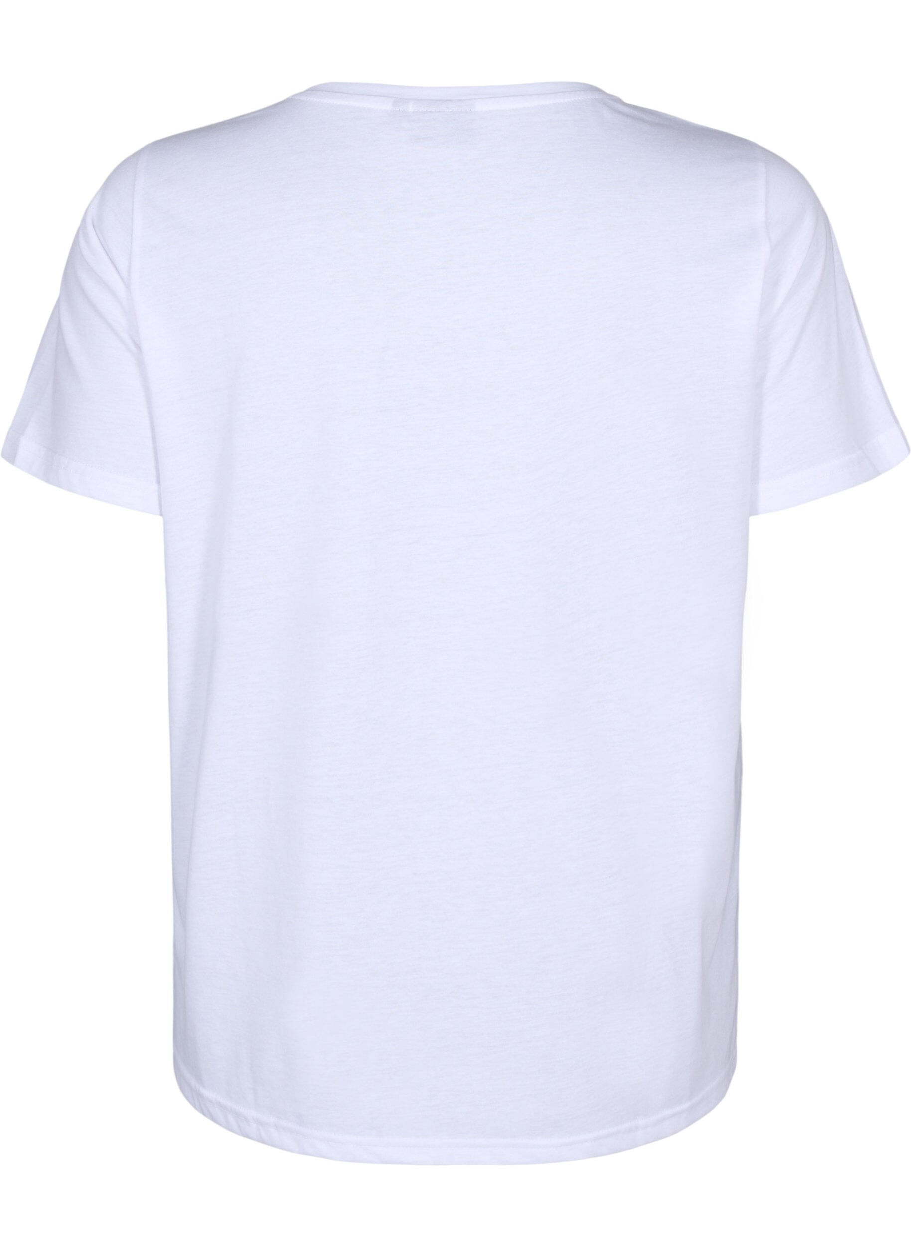 Zizzi FLASH - T-shirt avec motif, Bright White Love, Packshot image number 1