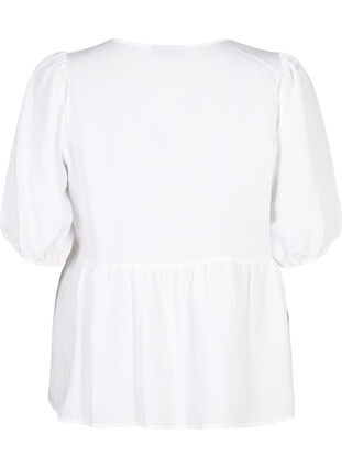 Viscose blouse met anglaise borduursel, Bright White, Packshot image number 1
