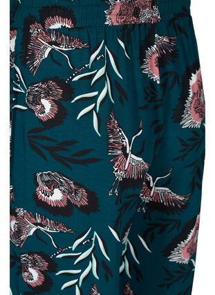 Pantalon de pyjama en viscose fleuri, Deep Teal Flower, Packshot image number 3