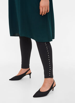 Leggings avec perles, Black, Model image number 0