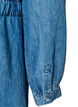 Robe en jean avec col en V et ceinture &agrave; nouer, Bleu Clair, Packshot image number 3