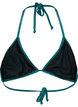 Haut de bikini triangle à paillettes, Vert foncé, Packshot image number 1
