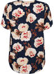 Blouse met korte mouwen en v-halslijn, Blauw, Packshot image number 1