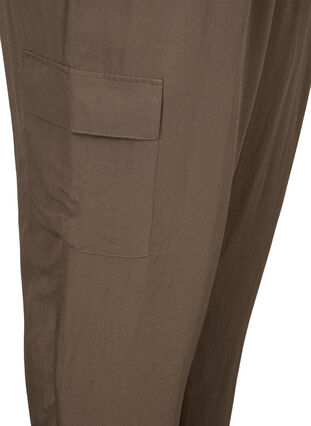 Pantalon ample en viscose avec grandes poches, Chocolate Chip, Packshot image number 3