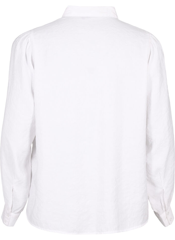 Shirt met lange mouwen van Tencel ™ Modal, Bright White, Packshot image number 1
