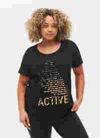 T-shirt de sport avec imprimé, Deep Periwinkle, Model