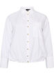 Shirt met borstzak en ballonvorm, Wit, Packshot image number 0
