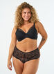 Kanten beha met gewatteerde cups, Zwart, Model image number 1