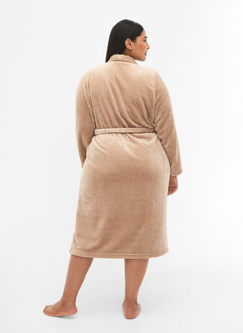 Robe de chambre avec poches, Natural, Model image number 1