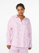 Nachtshirt met strepen en hartjes, Roze, Model image number 0