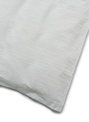 Parure de lit en coton à carreaux, Grey/White Check, Packshot image number 2