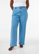 Wide-leg jeans met hoge taille, Blauw, Model image number 2
