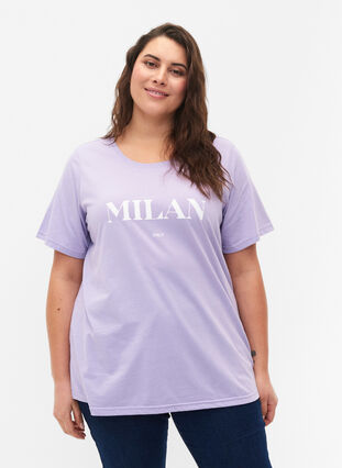 FLASH – T-shirt imprimé, Lavender, Model image number 0