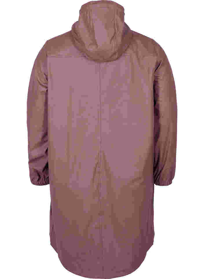 Veste de pluie avec capuche et fermeture boutonnée, Rose Taupe, Packshot image number 1
