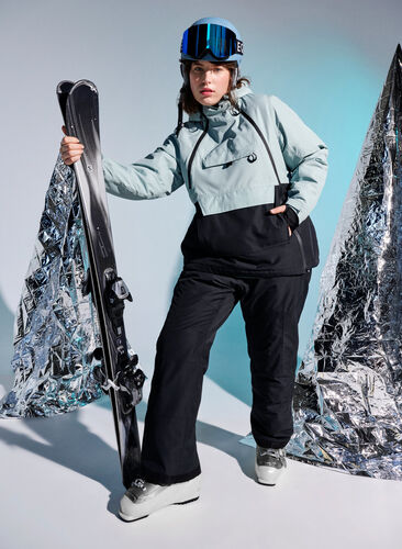 Anorak de ski avec capuche - Bleu Clair - Taille 42-60 - Zizzi