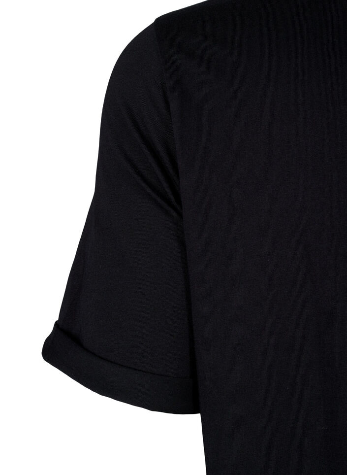Katoenen T-shirtjurk, Black, Packshot image number 3
